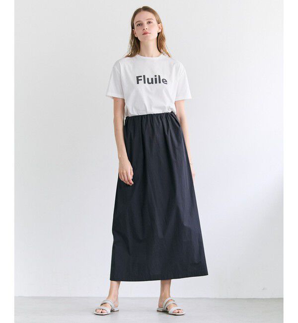 BEIGE,「MALLOW / コットンタック イージーフレアスカート」|スカート|