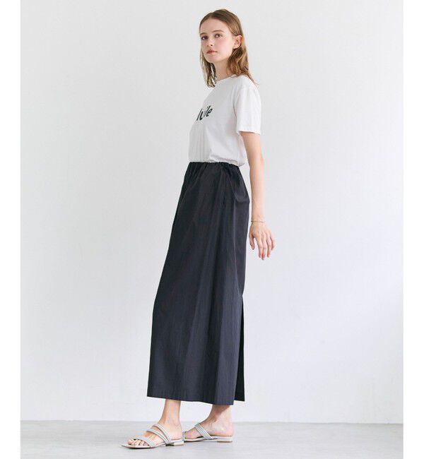 BEIGE,「MALLOW / コットンタック イージーフレアスカート」|スカート|