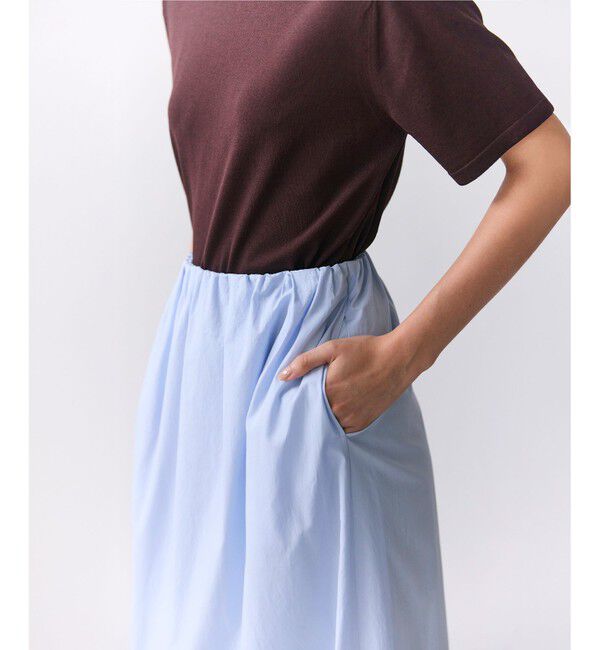 BEIGE,「MALLOW / コットンタック イージーフレアスカート」|スカート|