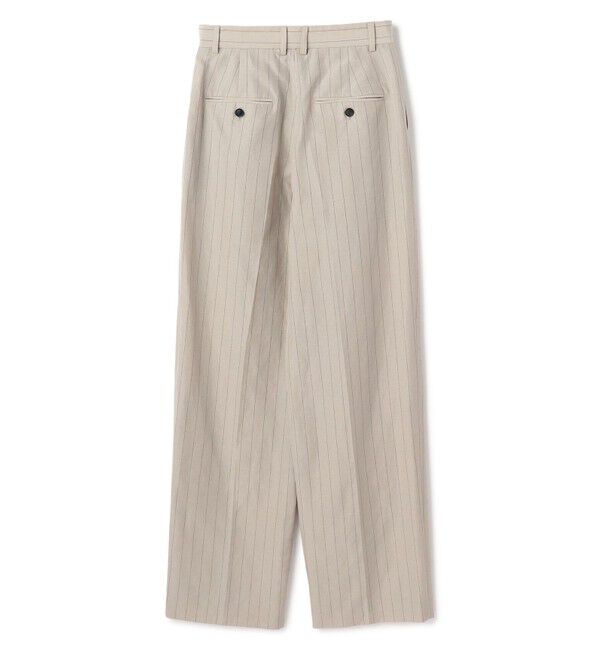 BEIGE,「ERYTH / リネンストライプ タックワイドパンツ」|その他|