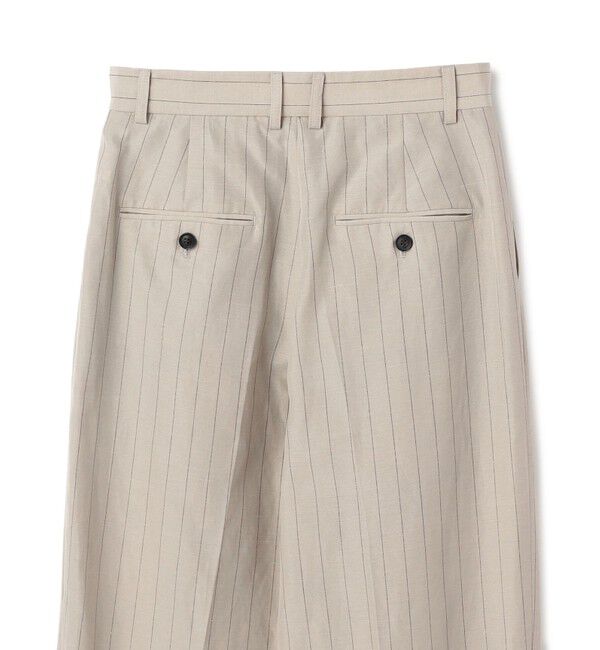 BEIGE,「ERYTH / リネンストライプ タックワイドパンツ」|その他|