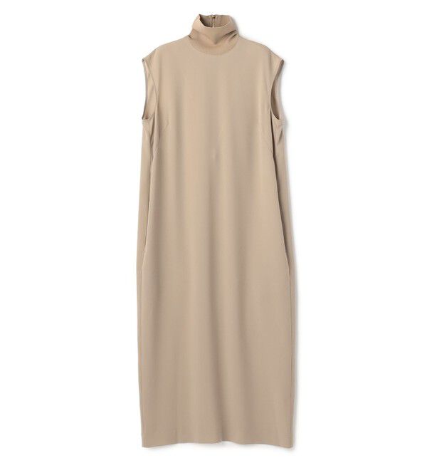 BEIGE,「FLEUR / 異素材ネック ロングワンピース」|ワンピース|