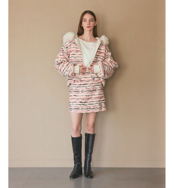 Grace Class「ツイードコンビショートブルゾン」|ブルゾン・スタジャン|