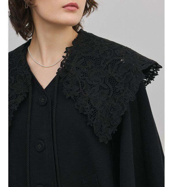 GRACE CONTINENTAL「タッセル付レースカラー」|その他|ブラック