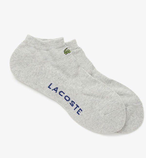 LACOSTE「ロゴパイルスニカー丈ソックス」|ソックス|グレー