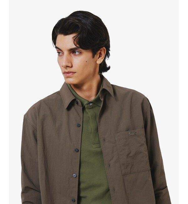 LACOSTE「撥水リサイクルナイロンアウターシャツ」|シャツ・ブラウス|