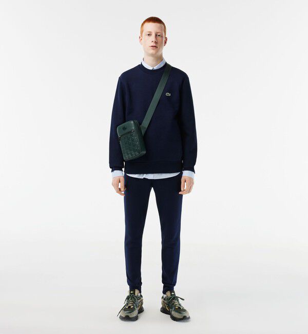 LACOSTE「NOMOGRAMME スプレットレザー モノグラムショルダーバッグ」|ショルダー・メッセンジャー|