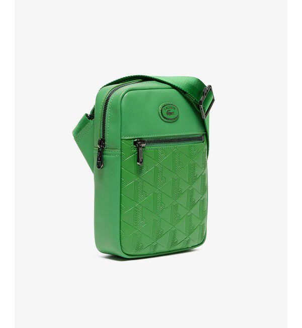 LACOSTE「NOMOGRAMME スプレットレザー モノグラムショルダーバッグ」|ショルダー・メッセンジャー|