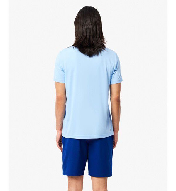 LACOSTE「UPF50＋ UVカット 『ノバク・ジョコビッチ』コートプリント ウルトラドライ 半袖Tシャツ」|Tシャツ・カットソー|