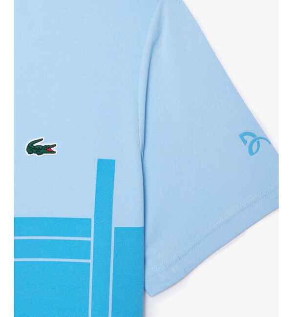 LACOSTE「UPF50＋ UVカット 『ノバク・ジョコビッチ』コートプリント ウルトラドライ 半袖Tシャツ」|Tシャツ・カットソー|