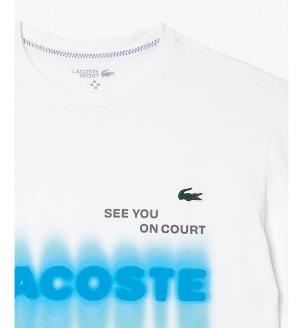 LACOSTE「吸水速乾『ダニール・メドベージェフ』ネームグラフィックTシャツ」|Tシャツ・カットソー|