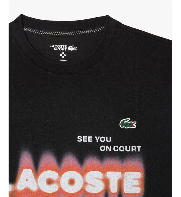 LACOSTE「吸水速乾『ダニール・メドベージェフ』ネームグラフィックTシャツ」|Tシャツ・カットソー|