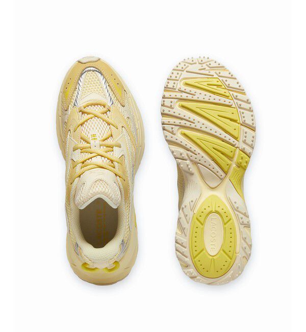 LACOSTE「メンズ L003 NEO SHOT 125 1 SMA ビッグメッシュ ハイテクスニーカー」|スニーカー|ライトイエロー