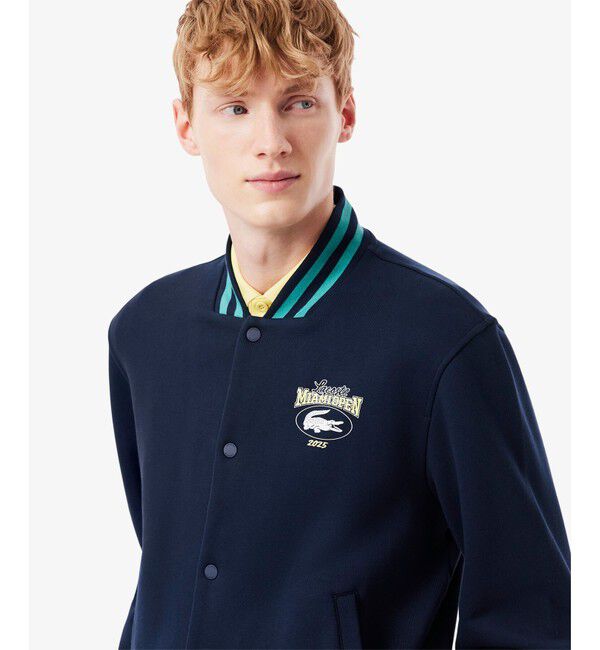 LACOSTE「2025マイアミオープンスウェットジャケット」|ブルゾン・スタジャン|ネイビー