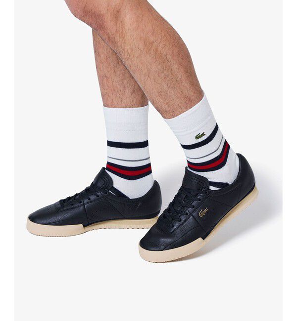 LACOSTE「ウールブレンドボーダークルーソックス」|ソックス|