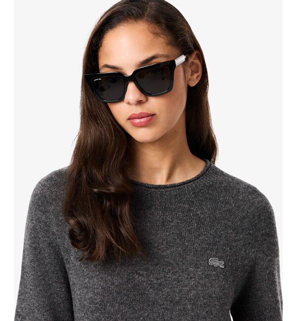 LACOSTE「3Dニッティングシームレスフレアドレスセーター」|ワンピース|