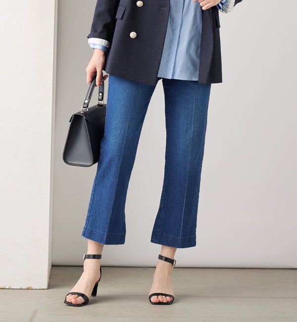 Rie Miller「【RM denim】スリットクロップドハイウエストデニム」|デニム|