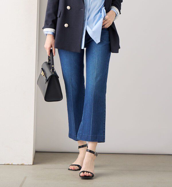 Rie Miller「【RM denim】スリットクロップドハイウエストデニム」|デニム|