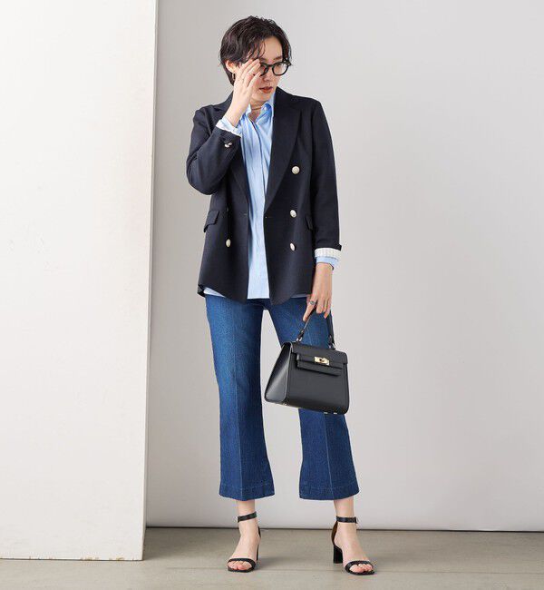 Rie Miller「【RM denim】スリットクロップドハイウエストデニム」|デニム|