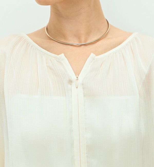 NOLLEY'S「楊柳サテン2WAYギャザーブラウス」|シャツ・ブラウス|