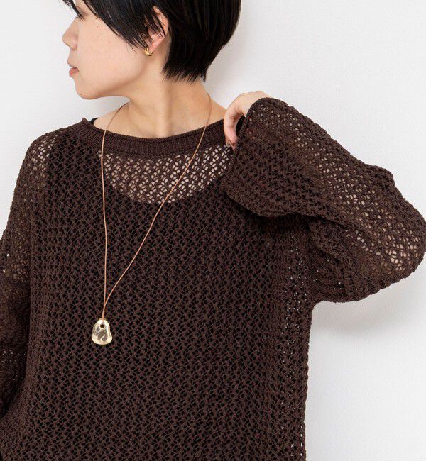 NOLLEY'S「《手洗い可能》ペーパーヤーンメッシュプルオーバー」|ニット・セーター|