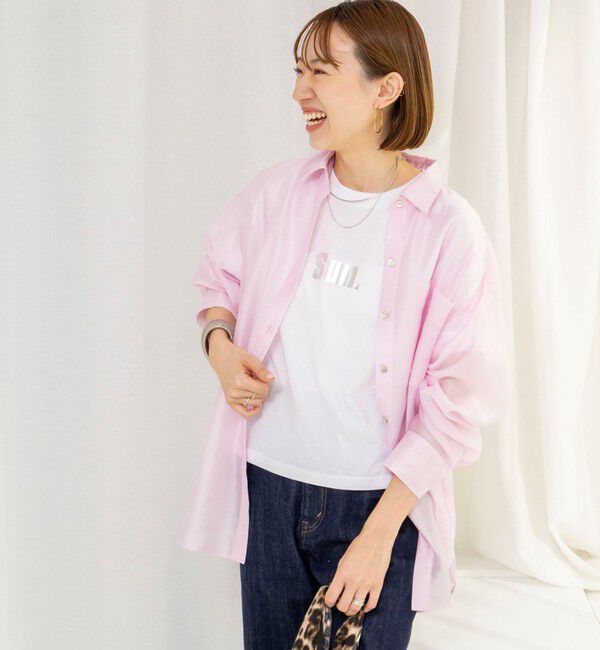 NOLLEY'S「ウォッシャブルセルロースシルクシアーシャツ」|シャツ・ブラウス|