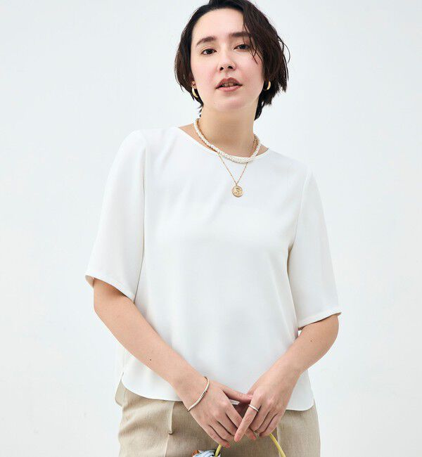 NOLLEY'S sophi「ウォッシャブルダブルクロスＴブラウス」|シャツ・ブラウス|