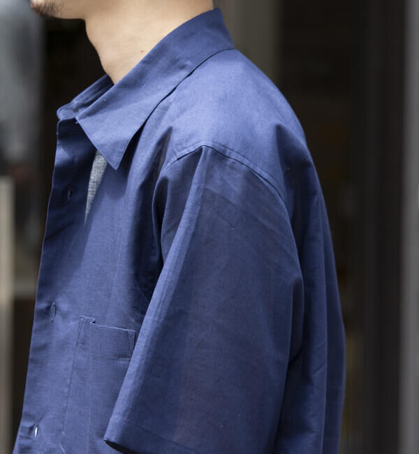 GLOSTER「【GLOSTER/グロスター】コットンリネン 半袖シャツ レギュラーカラー 綿麻」|シャツ・ブラウス|