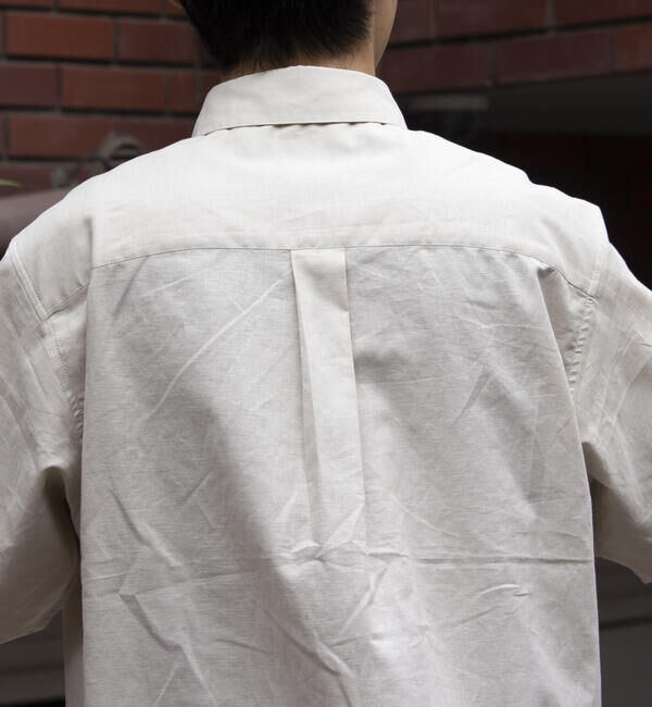 GLOSTER「【GLOSTER/グロスター】コットンリネン 半袖シャツ レギュラーカラー 綿麻」|シャツ・ブラウス|