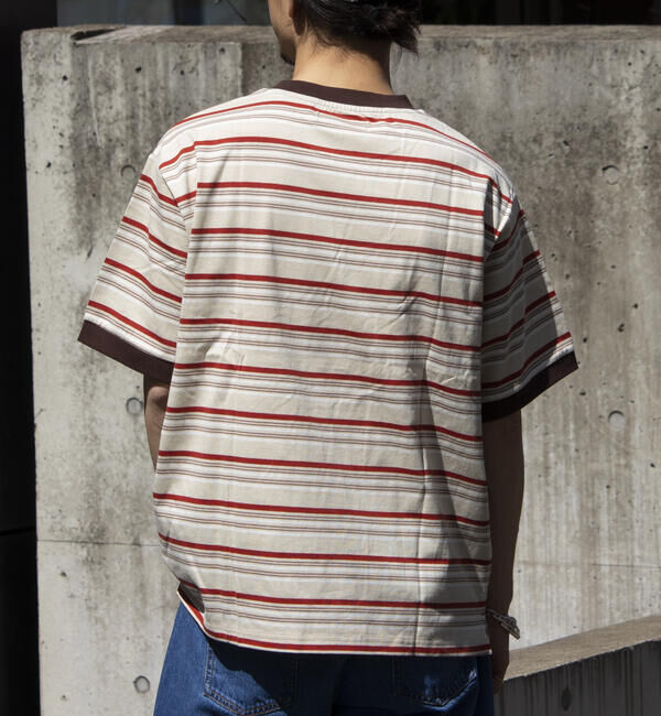 GLOSTER「【GLOSTER/グロスター】マルチボーダー リンガーTシャツ」|Tシャツ・カットソー|