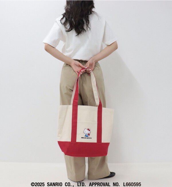 fredy emue「【HELLO KITTY meet FREDY emue】 プリントミディアムトートバッグ」|トートバッグ|ホワイト系その他