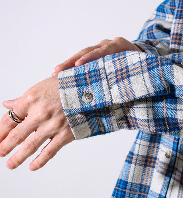 GLOSTER「【GEVACO/ゲバコ】裾ストレートカット ネルシャツ」|シャツ・ブラウス|