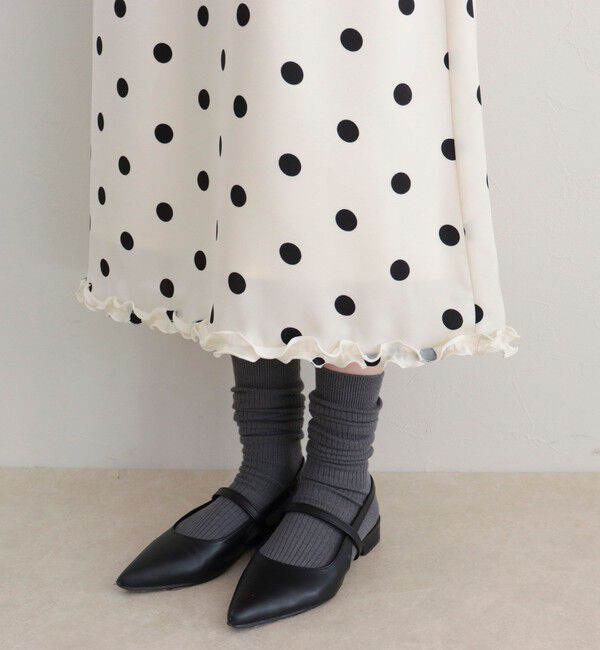 fredy emue「サテンドットミディスカート」|スカート|