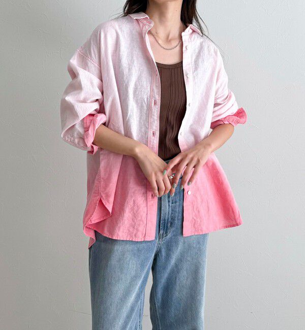 fredy emue「グラデーションリネンシャツ」|シャツ・ブラウス|