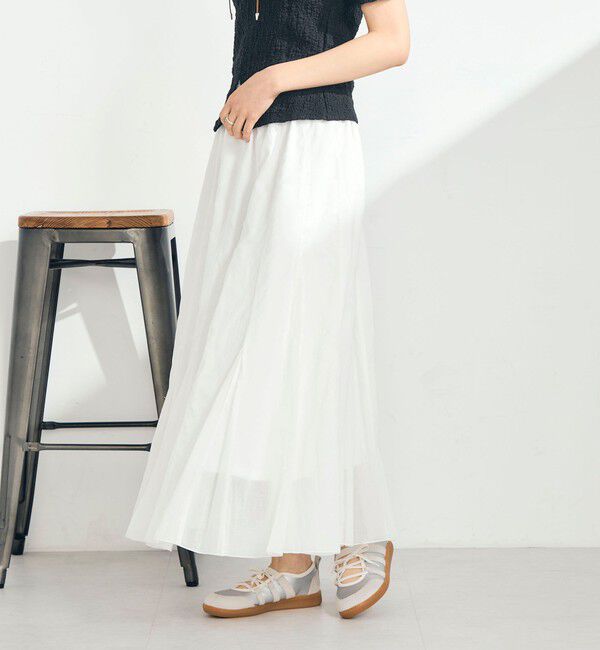 fredy emue「COTTONマチ付きギャザースカート」|スカート|オフホワイト
