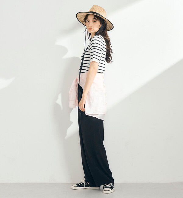 fredy emue「【WEB限定/大人気シリーズ】FR刺しゅうケーブル柄半袖プルオーバーニット」|ニット・セーター|