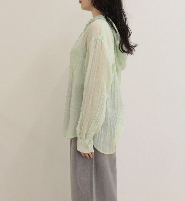 fredy emue「リネン混楊柳フーディシャツ」|シャツ・ブラウス|