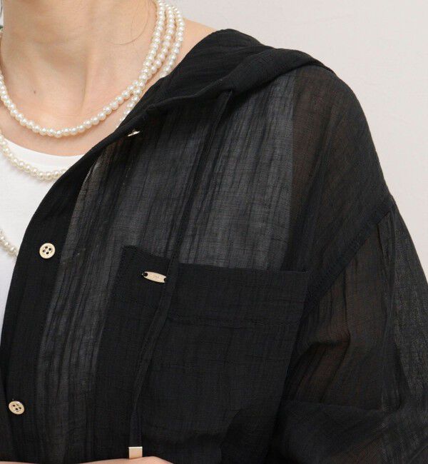 fredy emue「リネン混楊柳フーディシャツ」|シャツ・ブラウス|