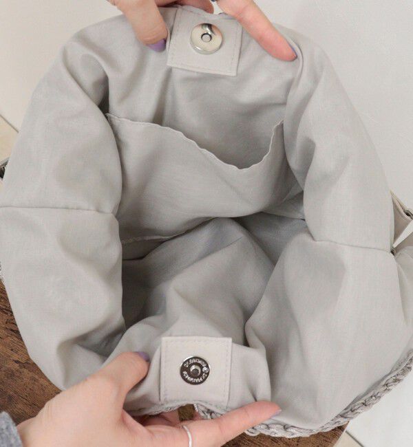 fredy emue「ミックスヤーンペーパー三角バッグ」|ショルダー・メッセンジャー|