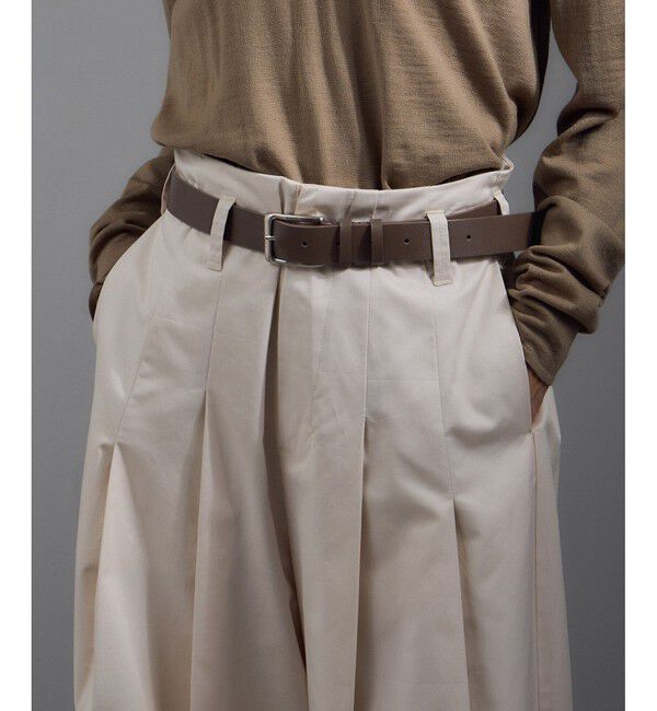 SALON adam et rope'「【W S（ドゥーブル）】レザースクエアバックルベルト」|ベルト|