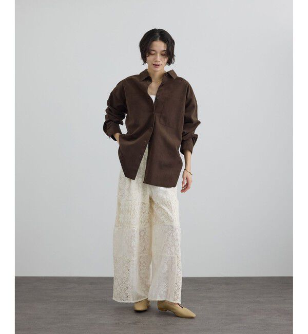 SALON adam et rope'「Ultrasuede(R)オーバーシャツ / セットアップ対応」|シャツ・ブラウス|