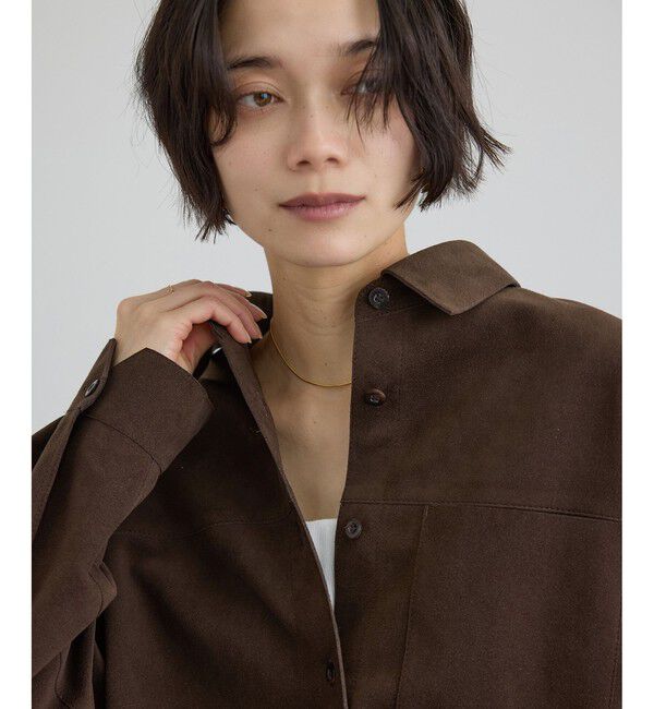 SALON adam et rope'「Ultrasuede(R)オーバーシャツ / セットアップ対応」|シャツ・ブラウス|