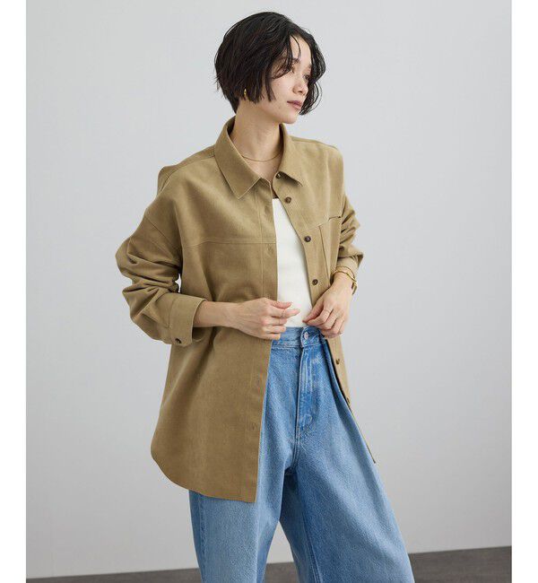 SALON adam et rope'「Ultrasuede(R)オーバーシャツ / セットアップ対応」|シャツ・ブラウス|