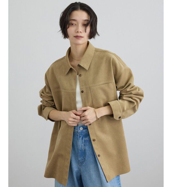 SALON adam et rope'「Ultrasuede(R)オーバーシャツ / セットアップ対応」|シャツ・ブラウス|ベージュ(27)