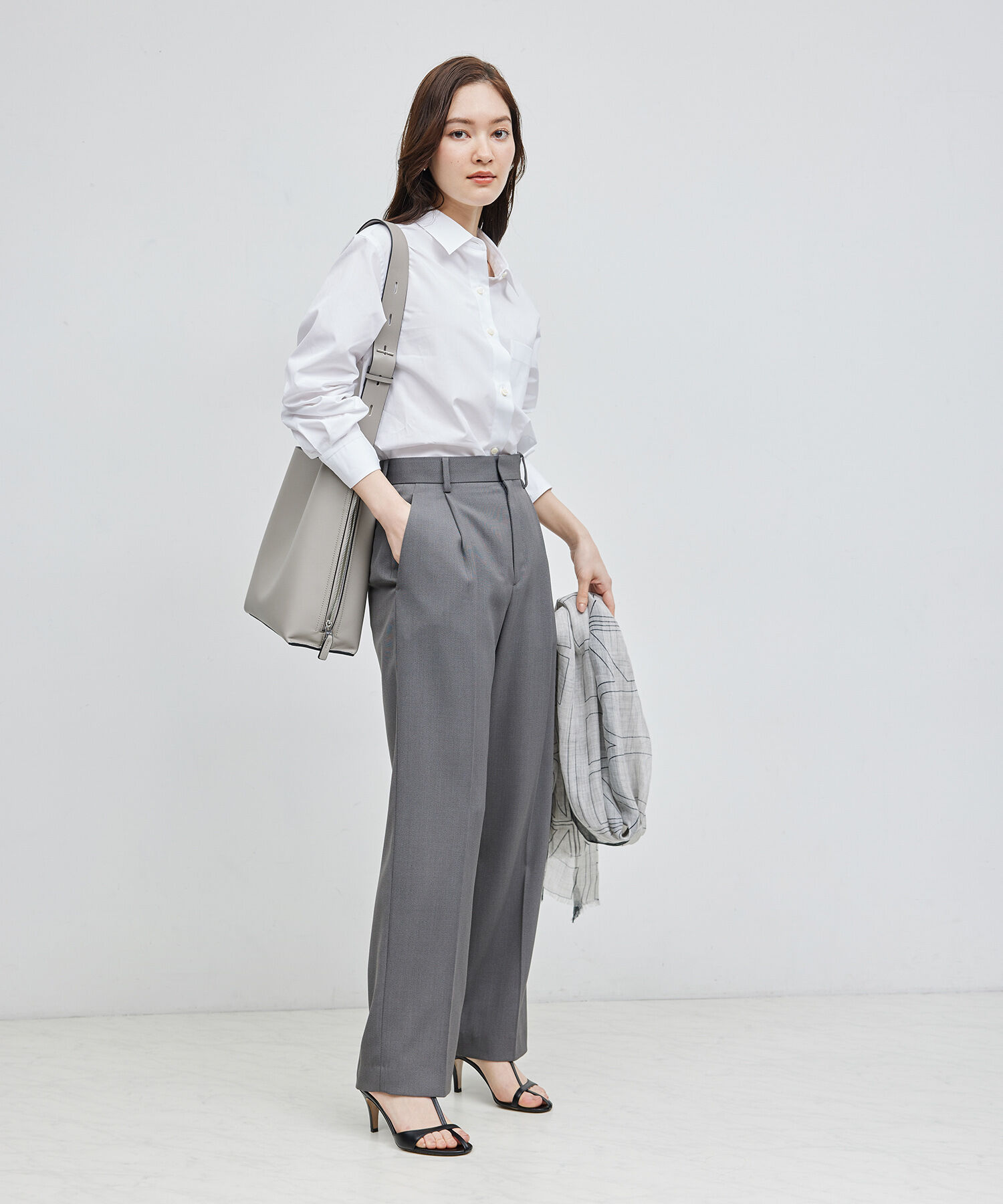 ROPE「【THOMAS MASON(トーマスメイソン)】レギュラーカラーシャツ/イージーケア」|シャツ・ブラウス|