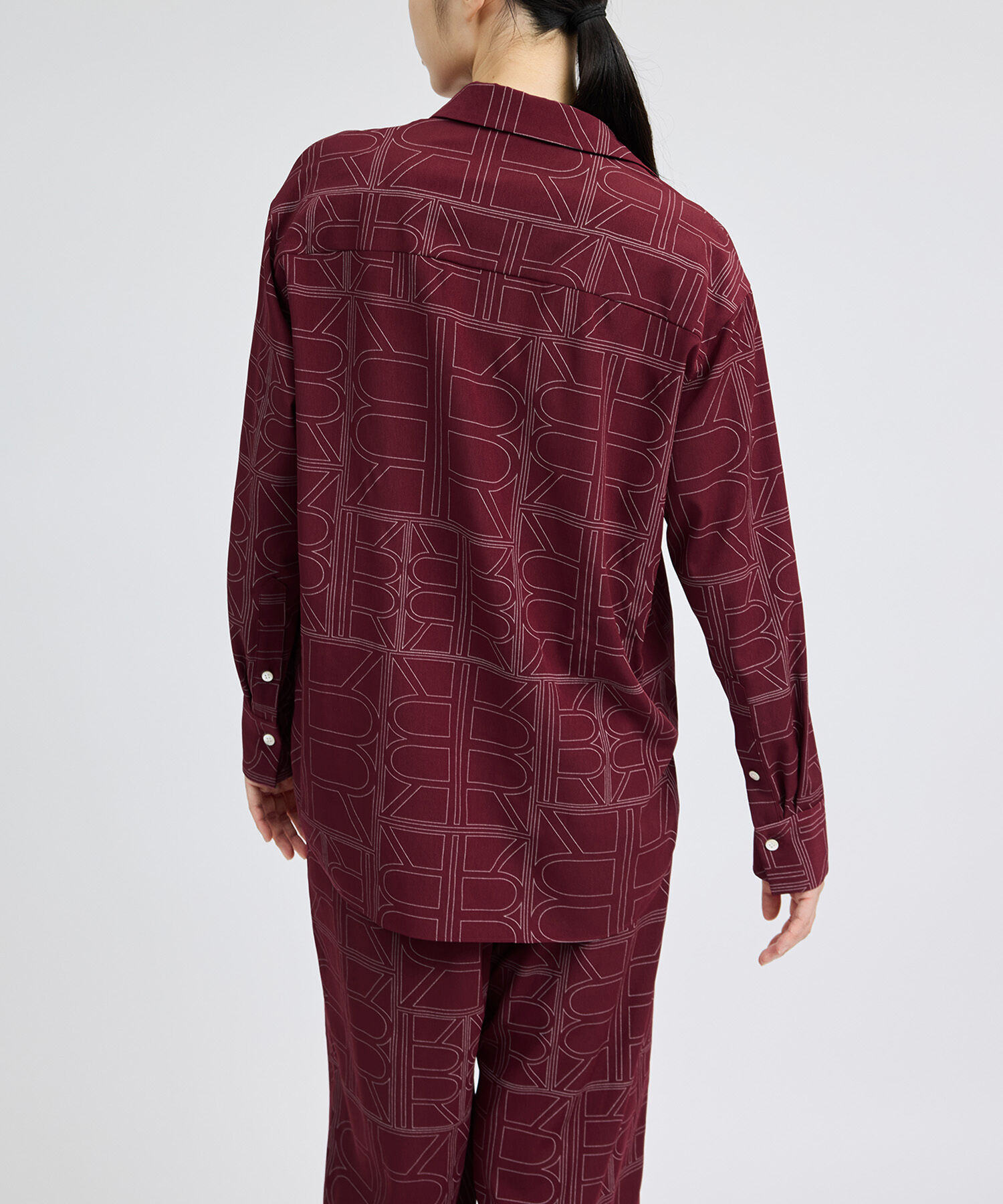 ROPE「モノグラムプリントシャツブラウス」|シャツ・ブラウス|