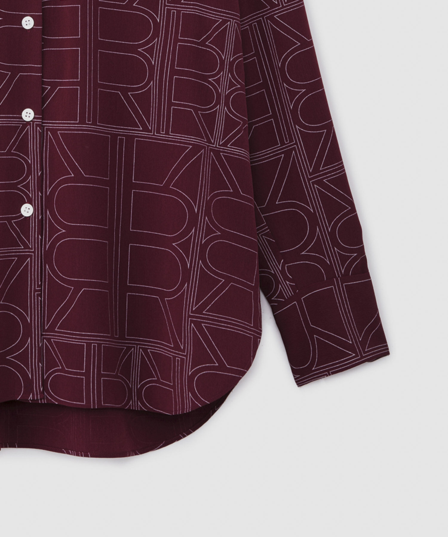 ROPE「モノグラムプリントシャツブラウス」|シャツ・ブラウス|