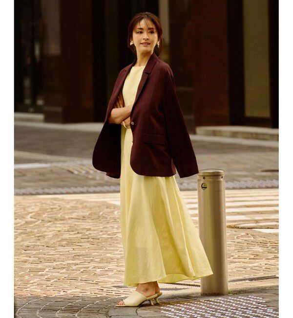 ROPE「レーヨンリネン ライトジャケット【セットアップパンツ・ワンピース対応】」|テーラードジャケット|
