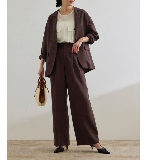 ROPE「レーヨンリネン ライトジャケット【セットアップパンツ・ワンピース対応】」|テーラードジャケット|