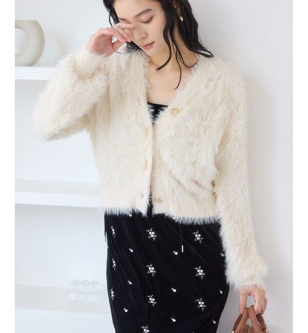 VIS「ラビットライクVネックカーディガン/イージーケア・WEB限定カラー」|カーディガン|